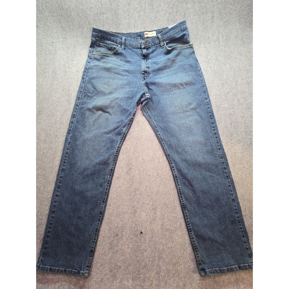 Wrangler Relaxed Fit Men's Jeans 38x30 Blue Straight Leg Denim Pants